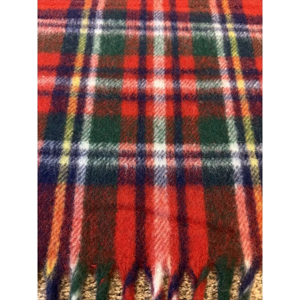 Vintage William Ayres Tartan Plaid Blanket Philadelphia Fine Wool Blend 50 X60